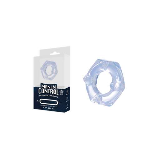 MAN IN CONTROL SILICONE COCK ORNAMENT TRANSPARENT