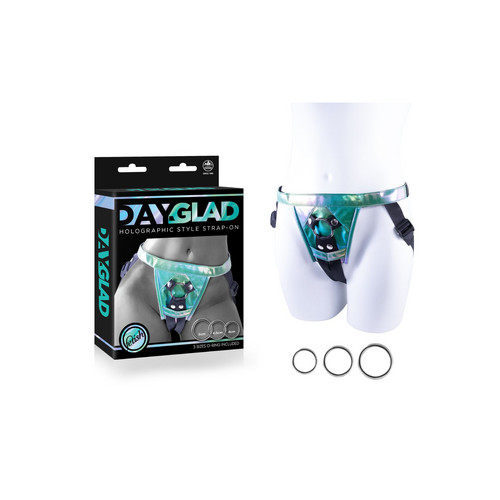 DAY-GLAD PU HARNESS WITH 3 DIFFERENT SIZE METAL RING