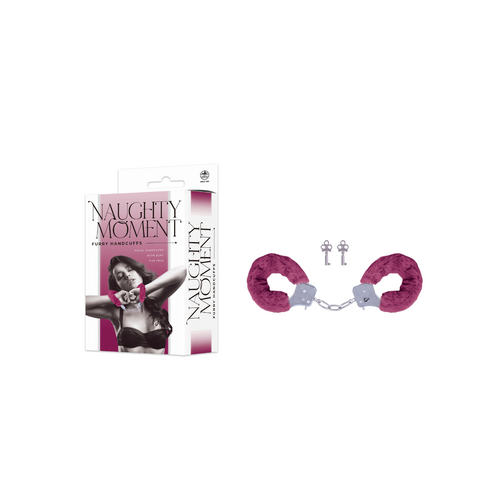 NAUGHTY MOMENT HANDCUFF WITH FURRY SLEEVE RED