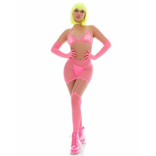 Mesh Bling Ring Set Incl Pasties OS