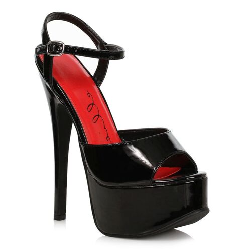 Stiletto Sandal Black 6.5in 