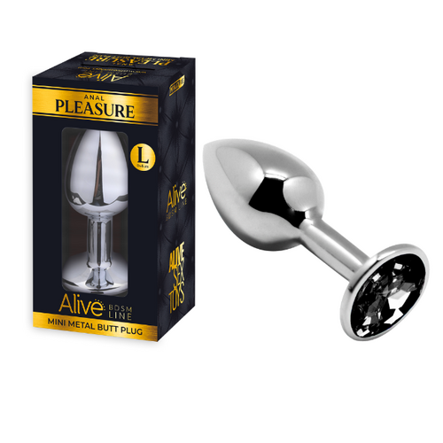 MINI METAL BUTT PLUG ANAL PLEASURE BLACK L