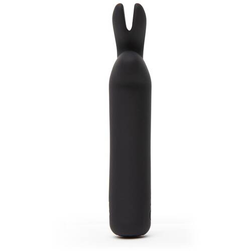 Happy Rabbit Rechargeable Rabbit Ears Bullet Vibrator Black