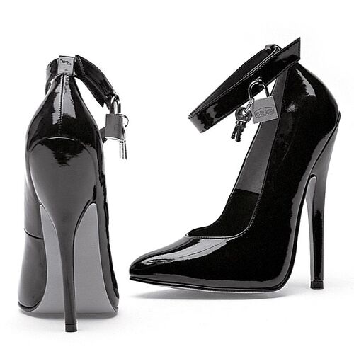 Fetish Pump W Lock And Key  6"