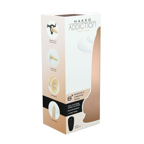 8" Rotating Vibrating Dildo/Remote 