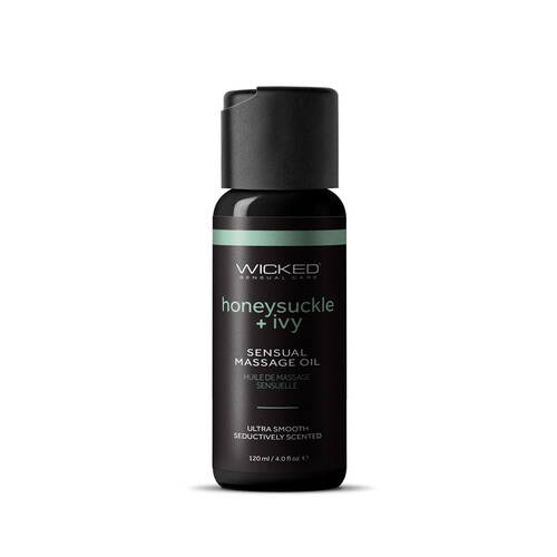 Wicked Sensual Massage Oil - Honeysuckle + Ivy Honeysuckle and Ivy Scented Massage Oil - 120 ml Tube