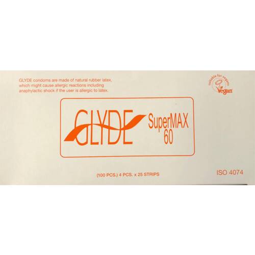 Glyde Condom - SuperMax 60mm Bulk 100's