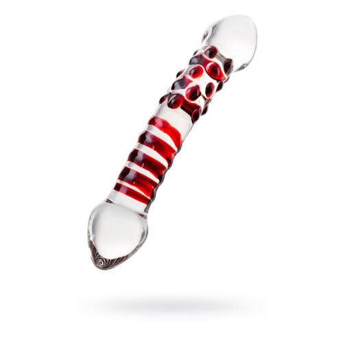 7.5" Red Delight Glass Dildo