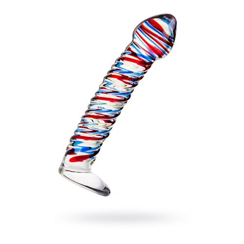 6.2" Striped Glass Dildo