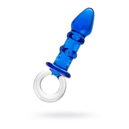 6" Ring Pull Glass Butt Plug