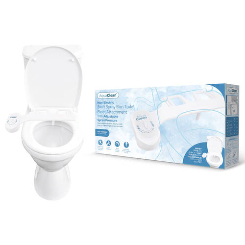 AquaClean Swift Spray Slim Toilet Bidet Attachment White Non-Electric Bidet Attachment