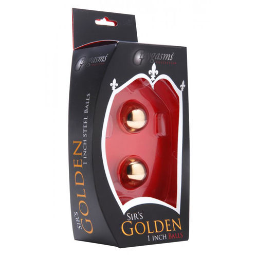 Sirs Gold Plated 1 in. Kegel Balls
