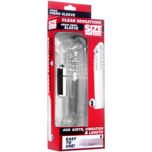 6.5" Clear Sensations Vibrating Penis Sleeve