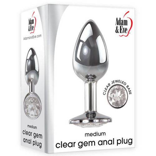 3" Medium Clear Gem Butt Plug