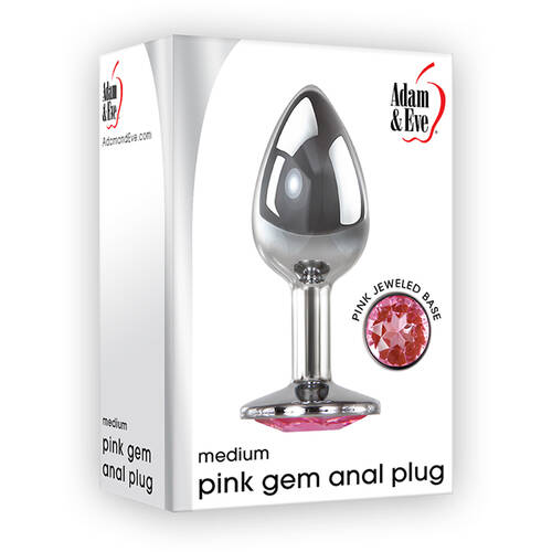 3" Pink Gem Medium Butt Plug