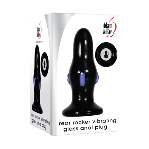 3" Rocker Glass Vibrating Butt Plug