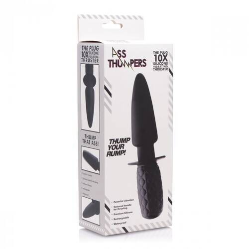 7" Thrusting Butt Plug + Handle