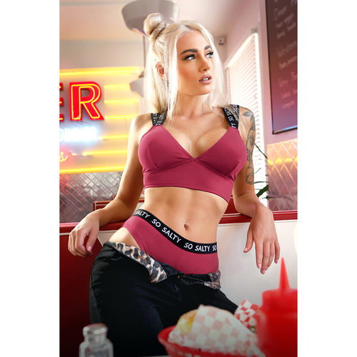 Vibes So Salty Longline Bra/Cheeky Panty S/M
