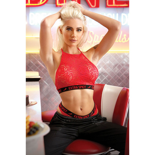 Vibes Extra Spicy Halter Bralette/Cheeky Panty M/L