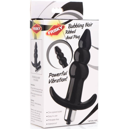 Ribbed Vibrating Butt Plug