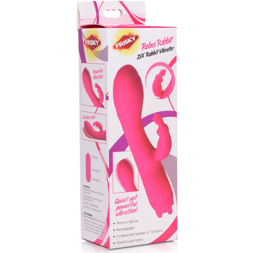7" Rebel Pink  Rabbit Vibrator