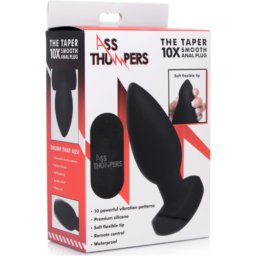 4" Taper Vibrating Butt Plug + Remote