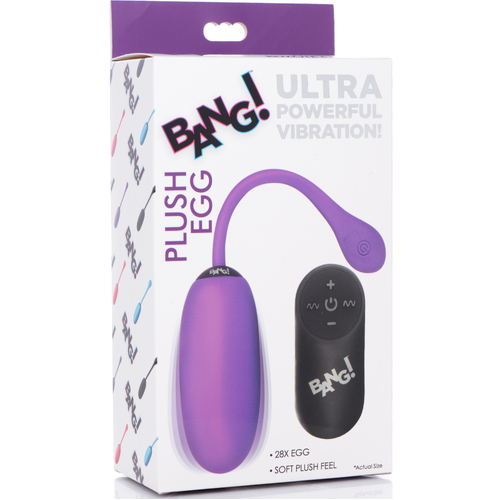 Plush Egg Vibrator + Remote