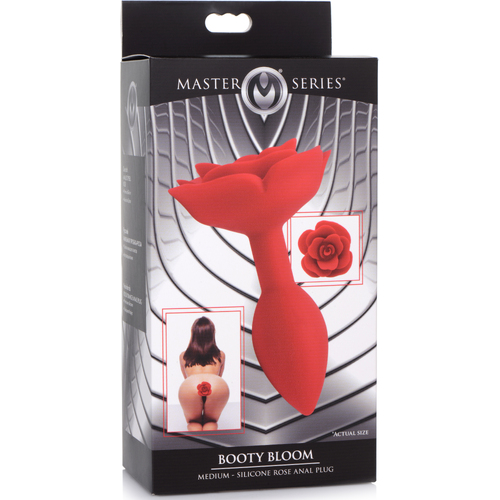 Medium Rose Silicone Butt Plug