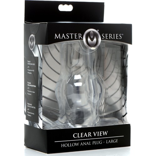 Large Clear View Hollow Butt Plug