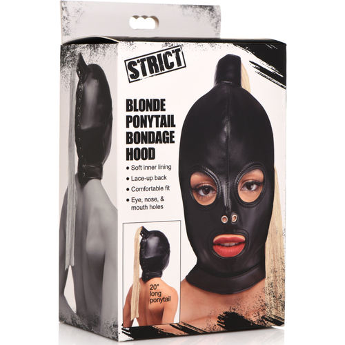 Blonde Ponytail Bondage Hood