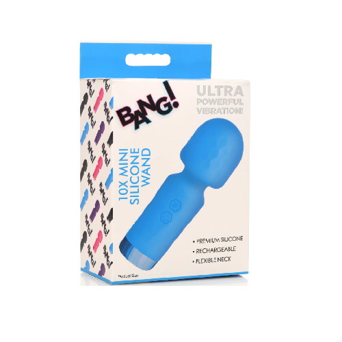 BANG! 10X Mini Silicone Wand - Blue