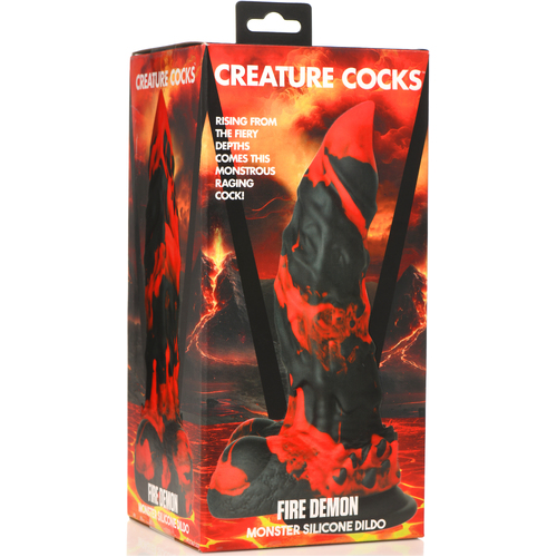 Creature Cocks Fire Demon Monster Silicone Dildo
