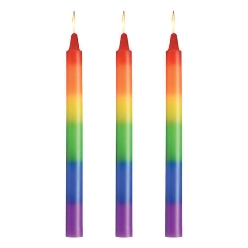 Pride Candles Rainbow Drip Candle 3 Pc