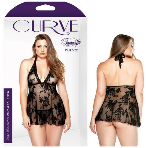 Curve Claudia Chemise/Matching G-string 1X/2X 