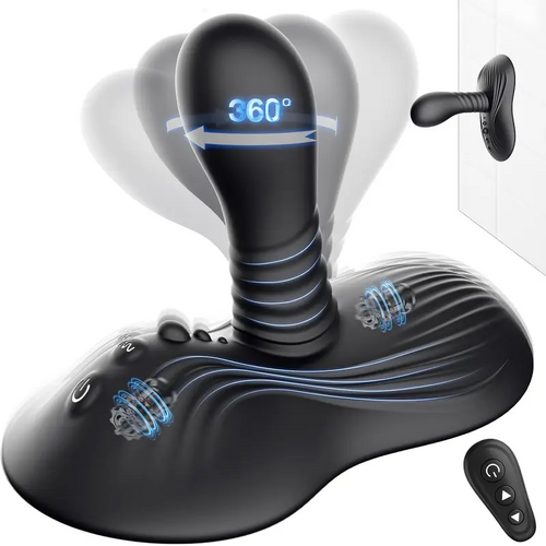 Remote Control Rotating Prostate Massager With Suction Base