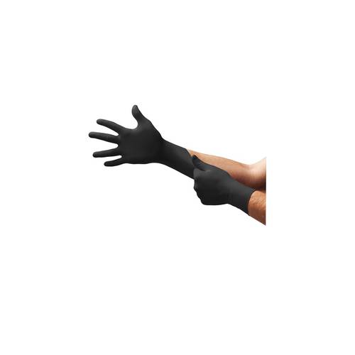 Nitrile Latex Gloves x100 Black Large