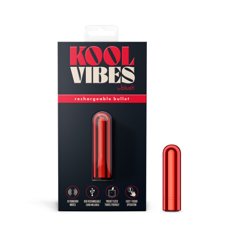 Kool Vibes Rechargeable Mini Bullet Cherry  6.4cm Usb Rechargeable Bullet