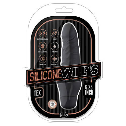 6" Vibrating Silicone Cock