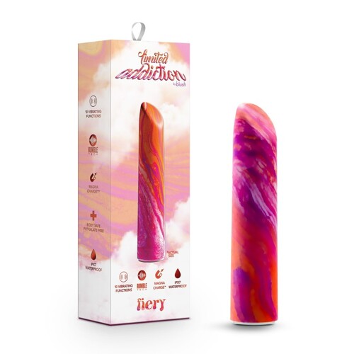Limited Addiction Fiery - Power Vibe Coral 10.2 cm USB Rechargeable Bullet