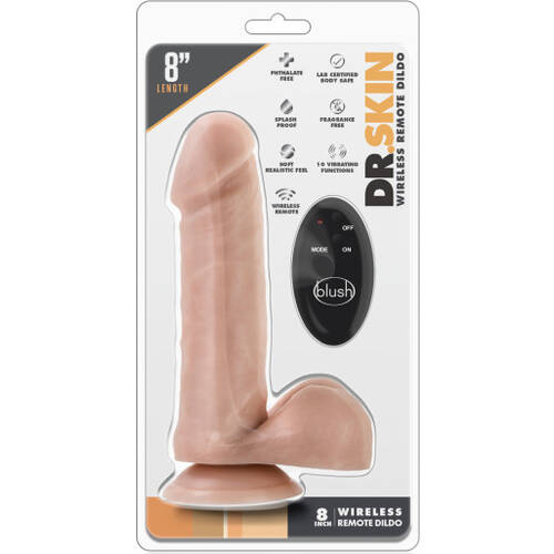 8" Vibrating Cock + Remote