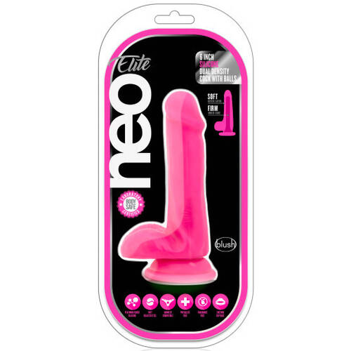 6" Dual Density Cock + Balls