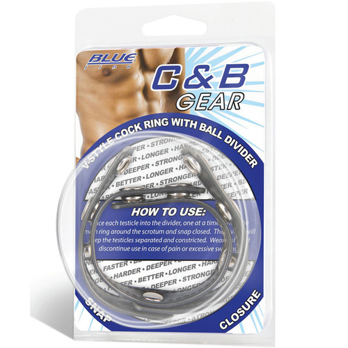 V Style Cock Ring With Ball Divider