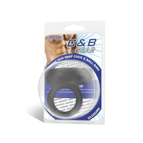 Duo Snap Silicone Cock & Ball Ring