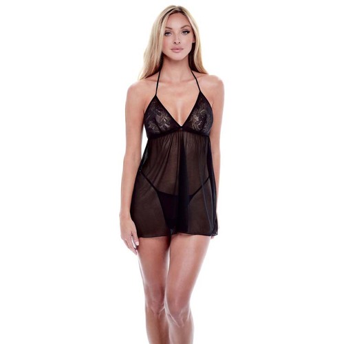 Eco Lace And Mesh Chemise  M/L