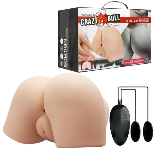 CRAZY BULL Vibrating Doggy Torso Flesh Vibrating Doggy Style Torso Masturbator