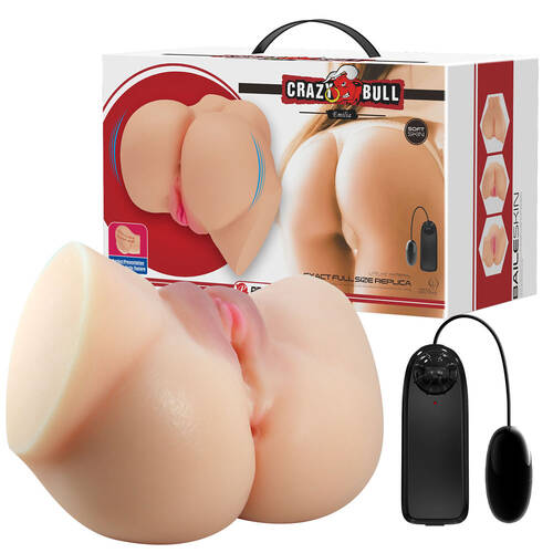 CRAZY BULL EMILIA Vibrating Torso Flesh Vibrating Torso Masturbator