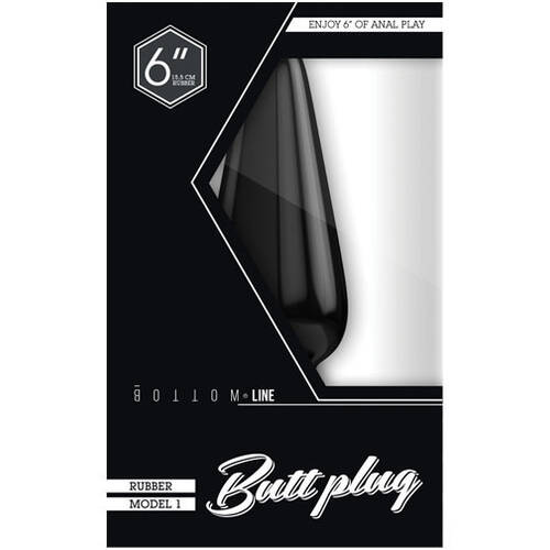 Bottom Line 6" Butt Plug Model 1 Rubber