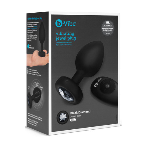 Large Vibrating Jewel Butt Plug