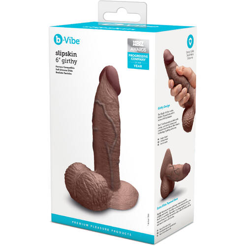 6" Slipskin Thick Silicone Cock