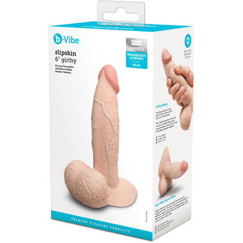 6" Slipskin Thick Silicone Cock